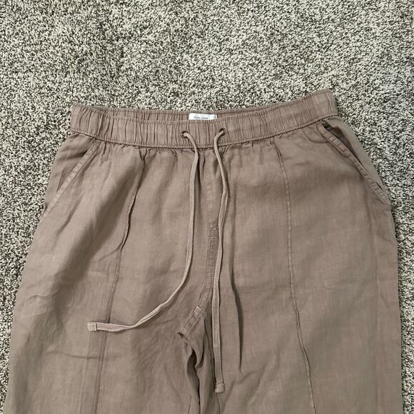 H by Halston light brown linen jogger pants size M - Picture 3 of 10